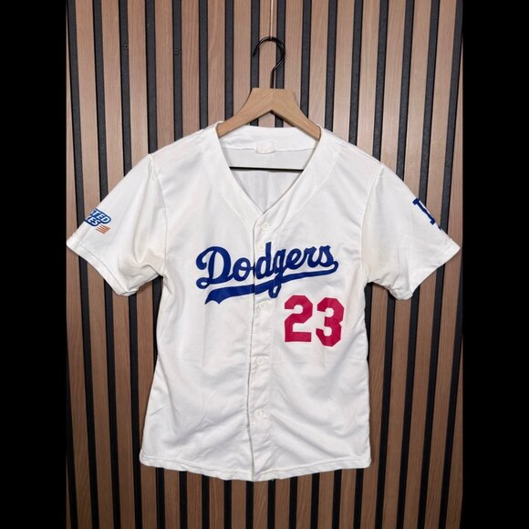 Mitchell & Ness Los Angeles Dodgers Jersey L / XL White Blue #23 Adrian Gonzalez - Picture 1 of 11